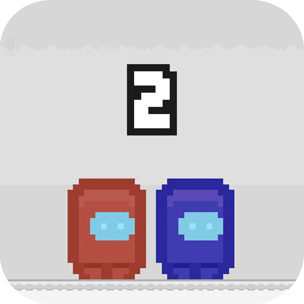 Pixel Us Red and Blue 2